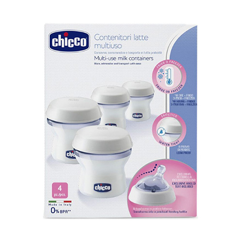Chicco Μπουκάλια Διατήρησης Μητρικού Γάλακτος 4τμχ (2257-20)