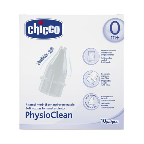 Chicco PhysioClean Ανταλλακτικά Ρινικού Αποφρακτήρα για Βρέφη και Παιδιά 10τμχ (04982-00)