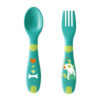 Chicco First Cutlery Σετ Πιρούνι Κουτάλι Φαγητού (12m+) 2τμχ – Πράσινο (16101-30)