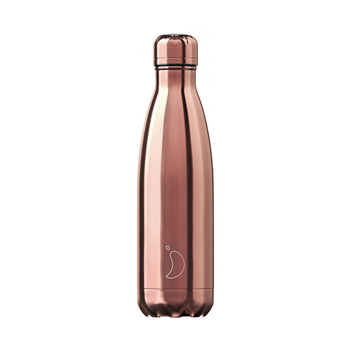 Chilly’s Chrome Rose Gold Μπουκάλι Θερμός 500ml