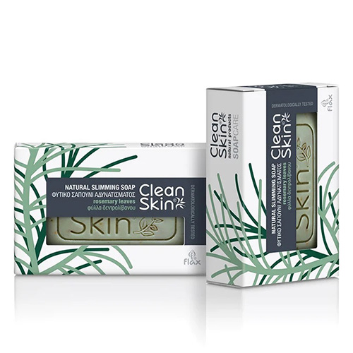 Clean Skin Flax Φυσικο Σαπουνι Αδυνατίσματος με Φύλλα Δεντρολίβανου 100g (501900)