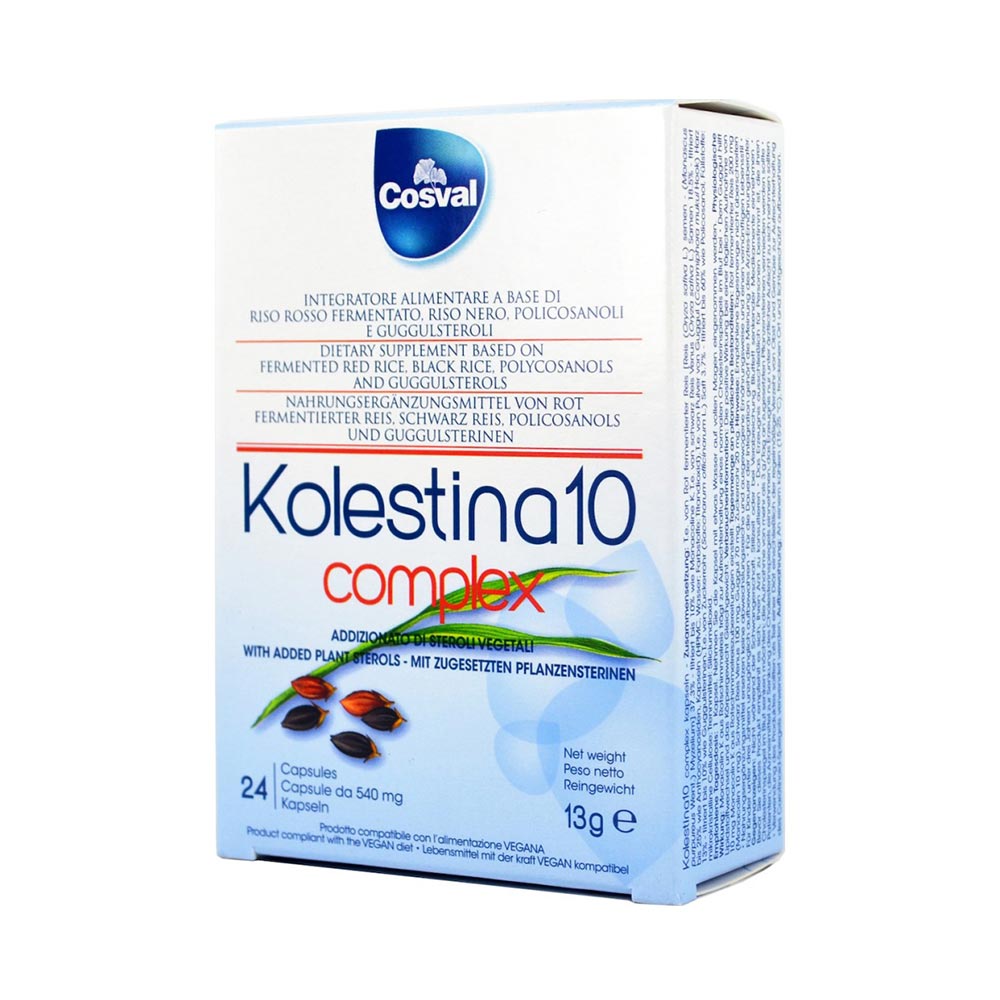 Cosval Kolestina 10 Complex Συμπλήρωμα για την Εξισορρόπηση των Επιπέδων Χοληστερίνης 24caps