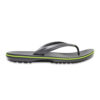 Crocs Crocband Flip Σαγιονάρες 11033-0A1 Γκρί με Πράσινη Ρίγα – No37-38