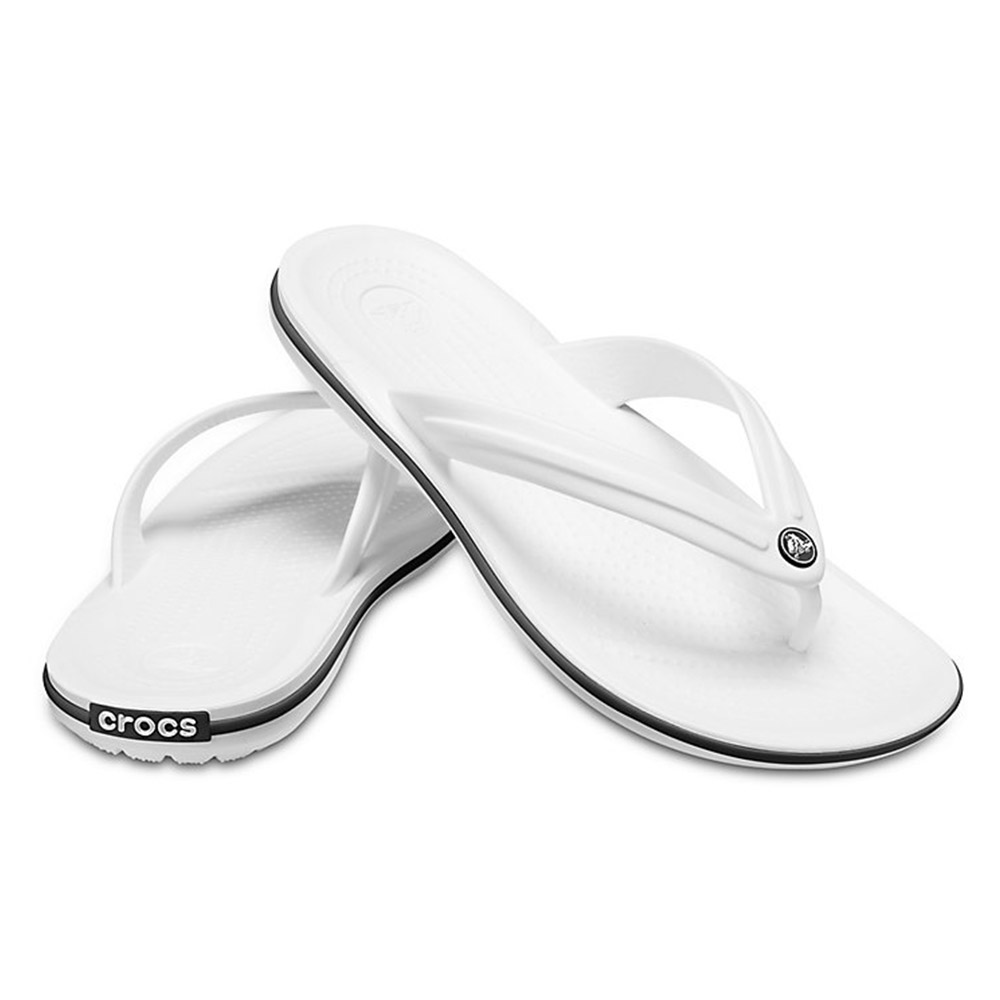 Crocs Crocband Flip Σαγιονάρες 11033-100 Λευκό – No37-38