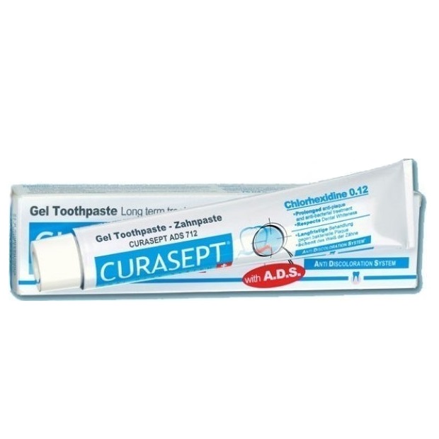 Curaprox Curasept Ads 712 Οδοντόκρεμα, 0,12% Διγλυκονική Χλωρεξιδίνη, 75 ml