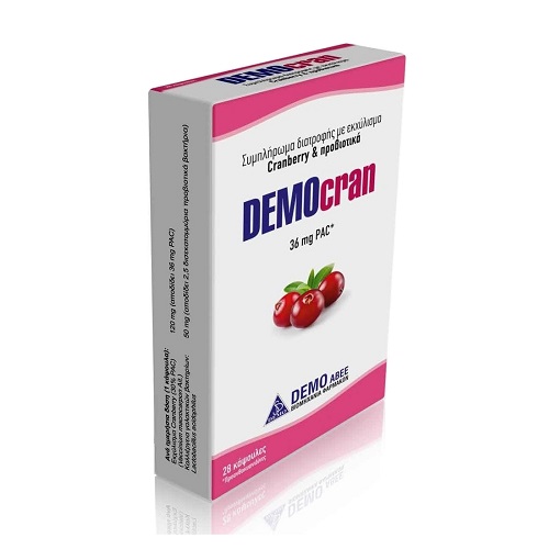 Demo Democran Συμπλήρωμα Διατροφής με Εκχύλισμα Cranberry και Προβιοτικά 28 caps