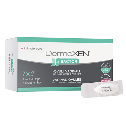 Dermoxen Bactor Vaginal Ovules Κολπικά Υπόθετα που Προστατεύουν τη Φυσική Άμυνα του Κόλπου 7x2g