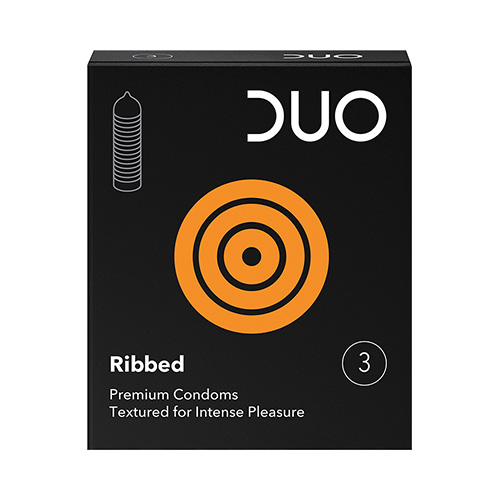 Duo Ribbed Προφυλακτικά με Ραβδώσεις 3τμχ (76398)