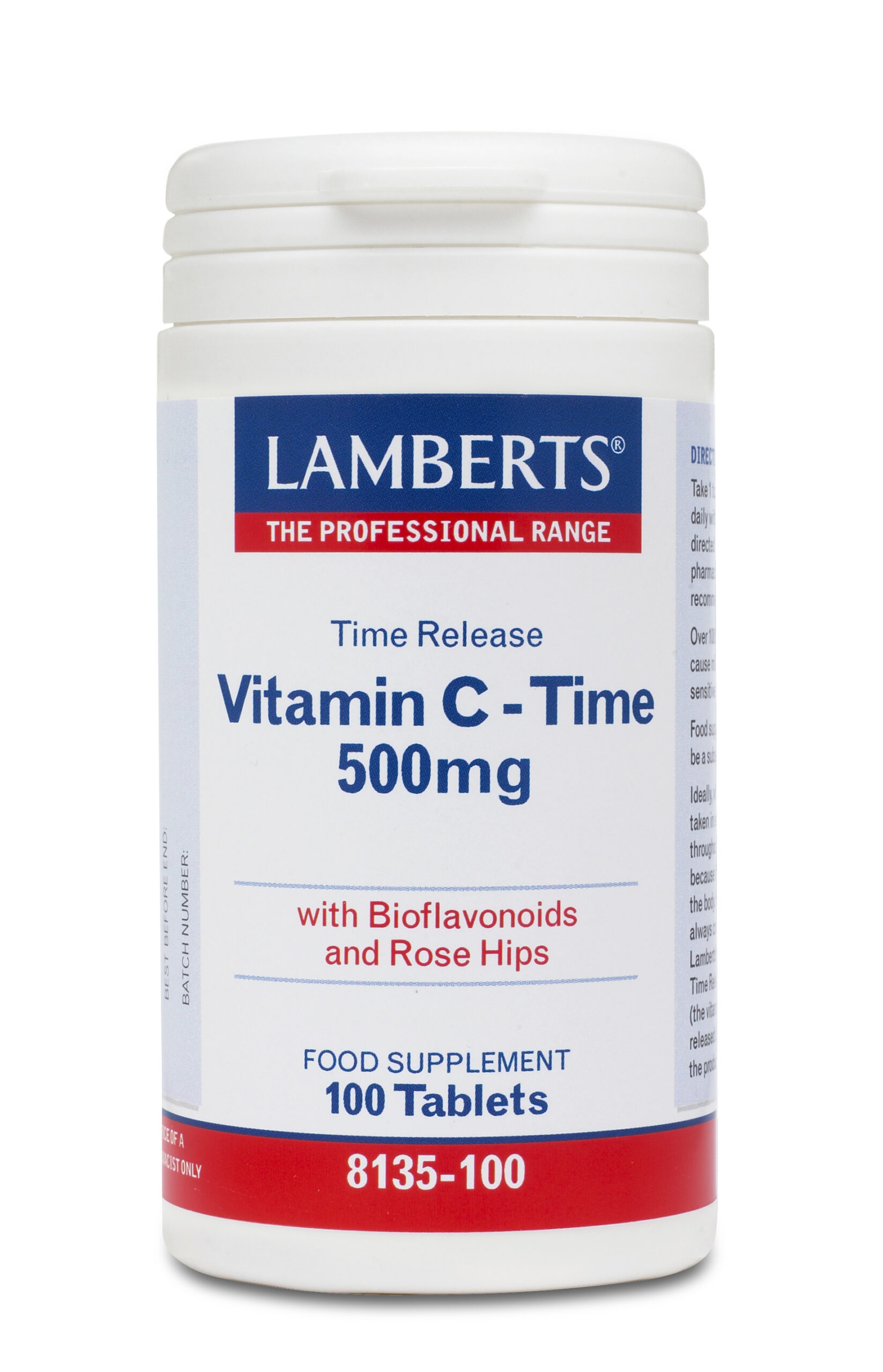 Lamberts Βιταμίνη C 500mg Σταδιακής Απελευθέρωσης 100tabs