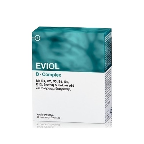Eviol B-Complex για τη Φυσιολογική Λειτουργία του Νευρικού Συστήματος, 30 caps