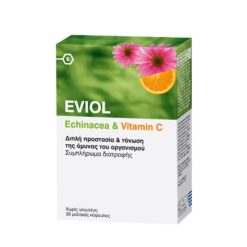 Eviol Echinacea & Vitamin C Συμπλήρωμα Διατροφής με Εχινάκεια & Βιταμίνη C, 30 caps