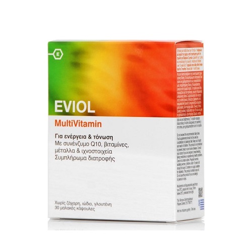 Eviol Multivitamin Πολυβιταμίνη για Ενέργεια & Τόνωση 30caps
