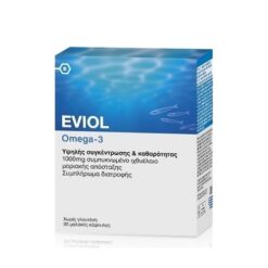 Eviol Omega-3 1000mg Συμπυκνωμένο Ιχθυέλαιο Υψηλής Ποιότητας, 30soft caps
