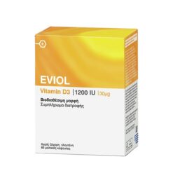 Eviol Vitamin D3 1200iu 30μg Συμπλήρωμα διατροφής με Βιταμίνη D3, 60 soft caps