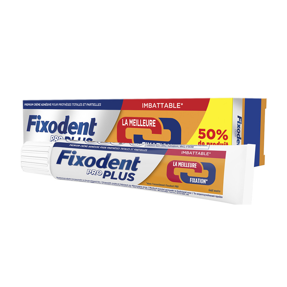 Fixodent Pro Plus Duo Action Στερεωτική Κρέμα για Τεχνητές Οδοντοστοιχίες 60g