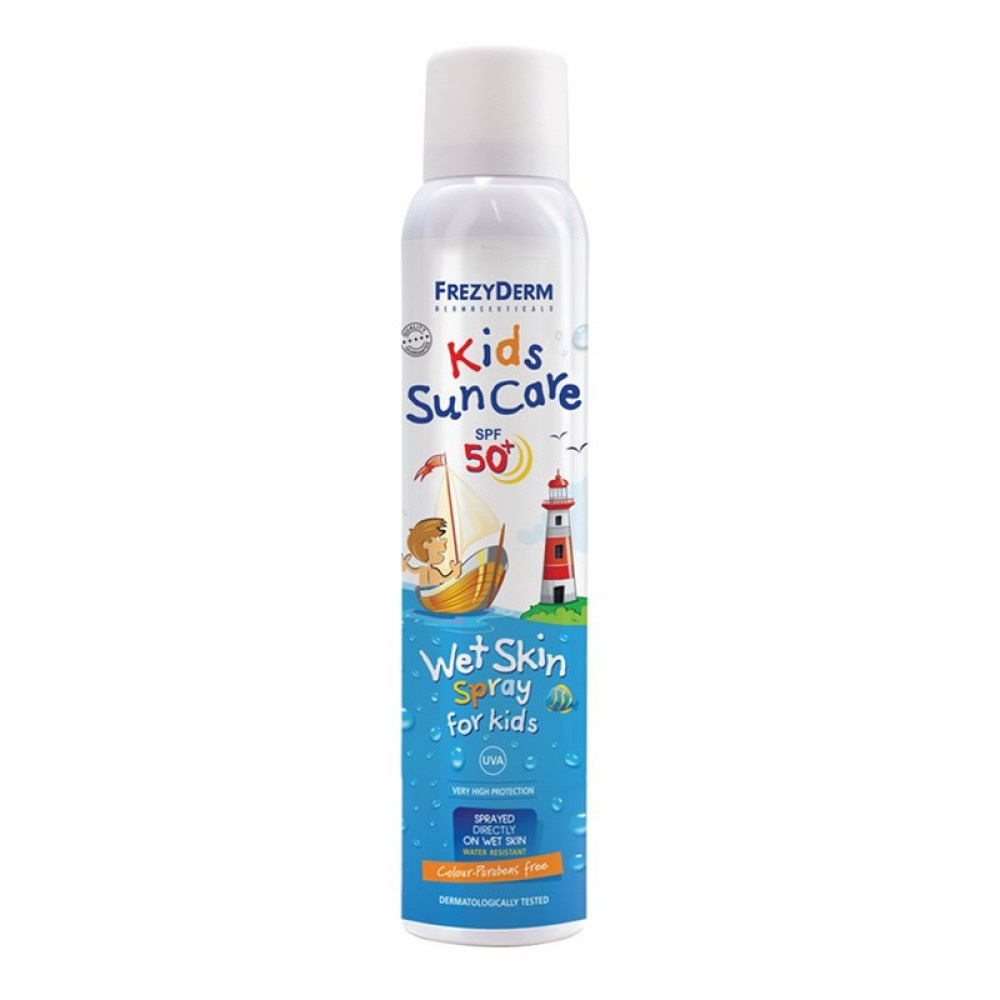 Frezyderm Kids Sun Care Wet Skin Spray SPF50+ Παιδικό Αντηλιακό σε Σπρέι 200ml