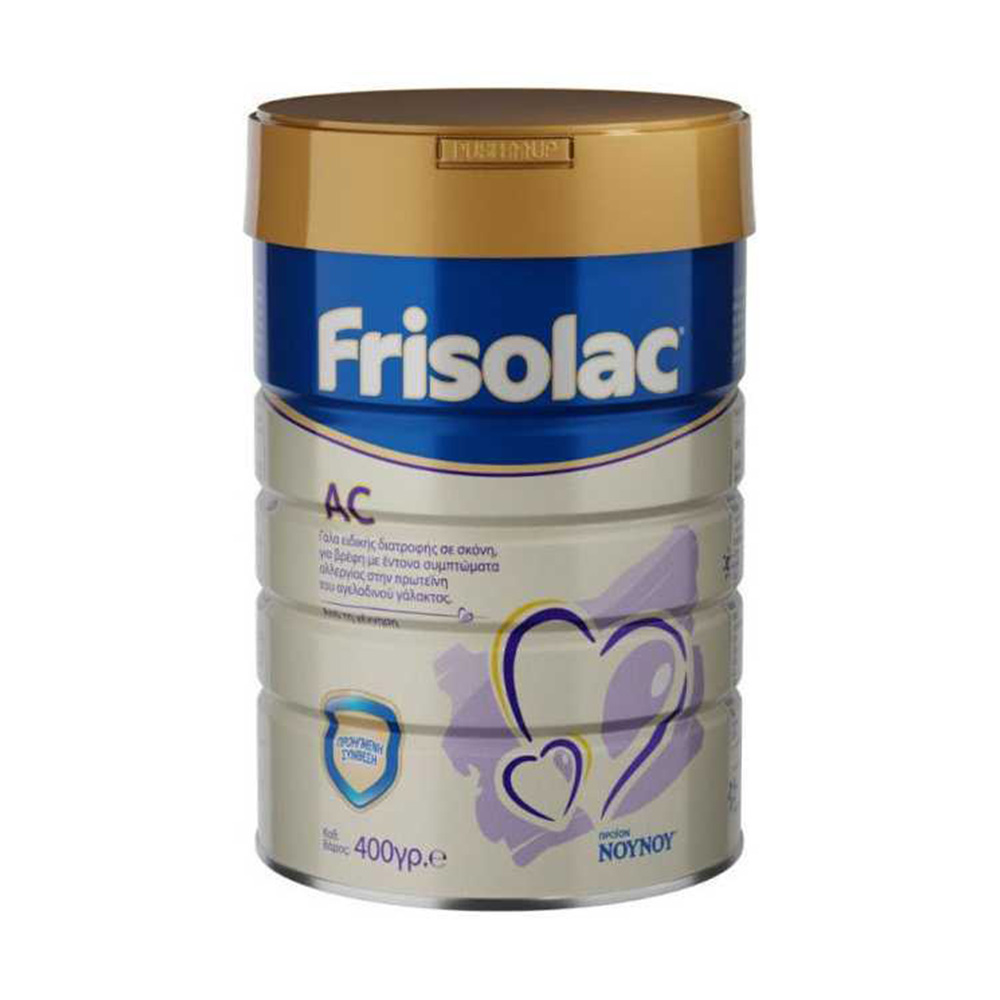 Frisolac AC Γάλα σε Σκόνη για Βρέφη με Αλλεργία στην Πρωτεΐνη Αγελαδινού Γάλακτος & Κολικούς 400g