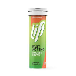 Lift Gluco Tabs Fast Acting Tangy Orange Ταμπλέτες Γλυκόζης με Γεύση Πορτοκάλι 10 tabs