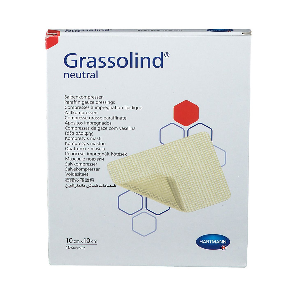 Hartmann Grassolind Αποστειρωμένα Επίθεματα με Aλοιφή 10x10cm, 10τμχ