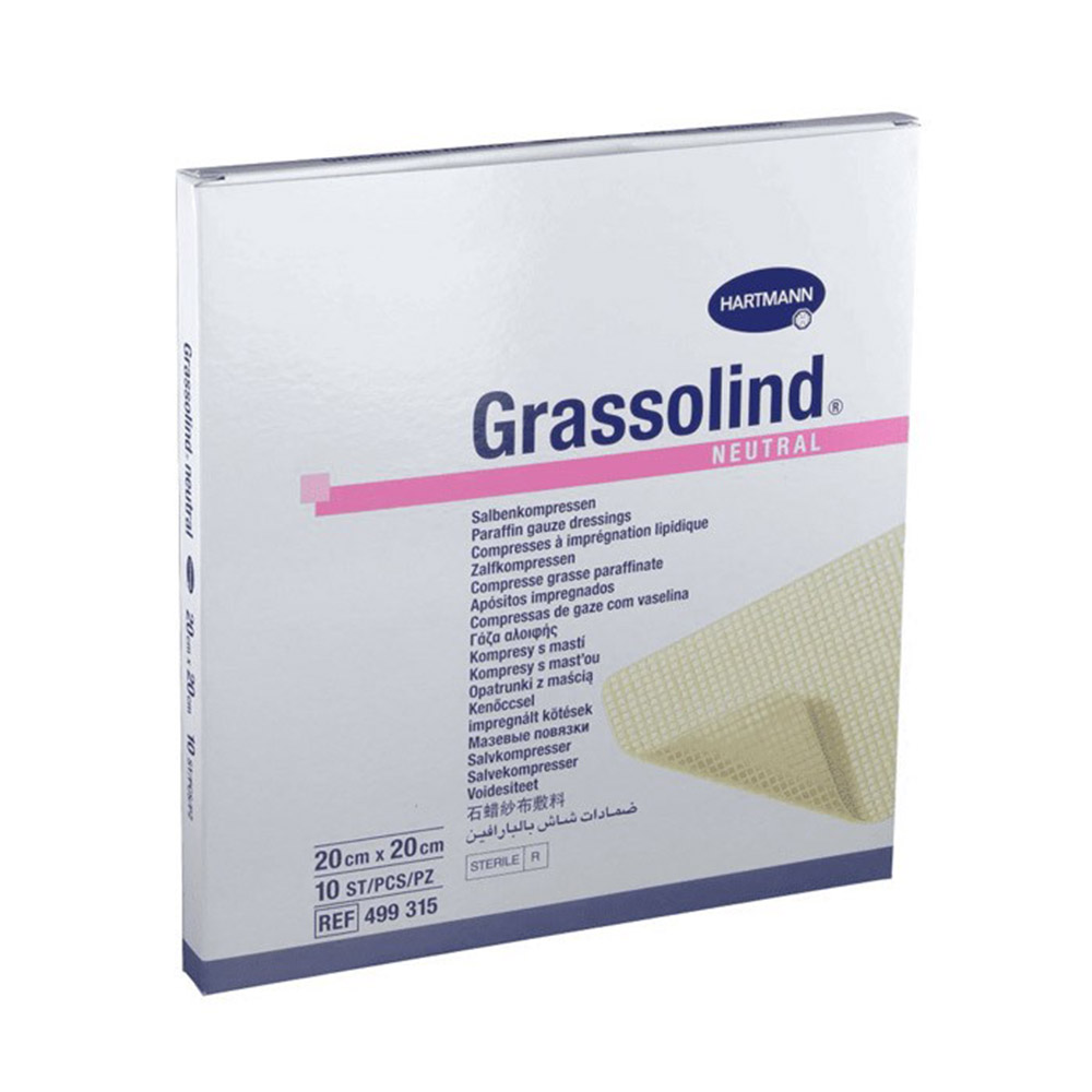 Hartmann Grassolind Αποστειρωμένα Επίθεματα με Aλοιφή 20x20cm, 10τμχ