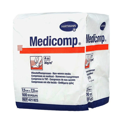 Hartmann Medicomp Μη Αποστειρωμένες Γάζες 7.5×7.5cm 100τμχ (421823)