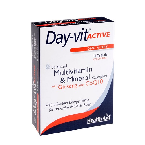 Health Aid Day Vit Active Βιταμίνες με Συνένζυμο Q10 & Τζίνσεγκ 30tabs