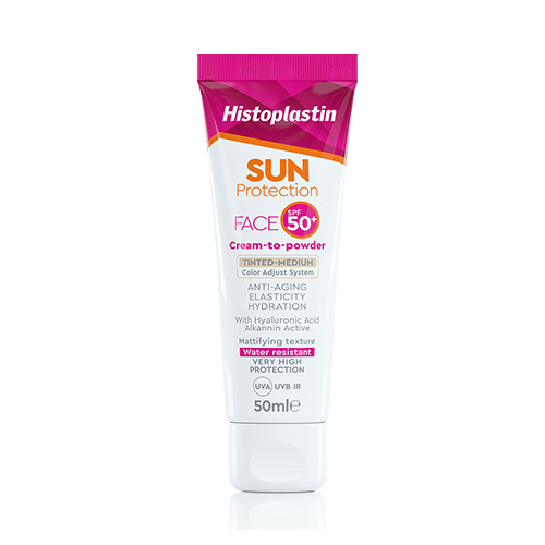 Heremco Histoplastin Sun Protection Αδιάβροχη Αντηλιακή Κρέμα Προσώπου SPF50 με Χρώμα 50ml