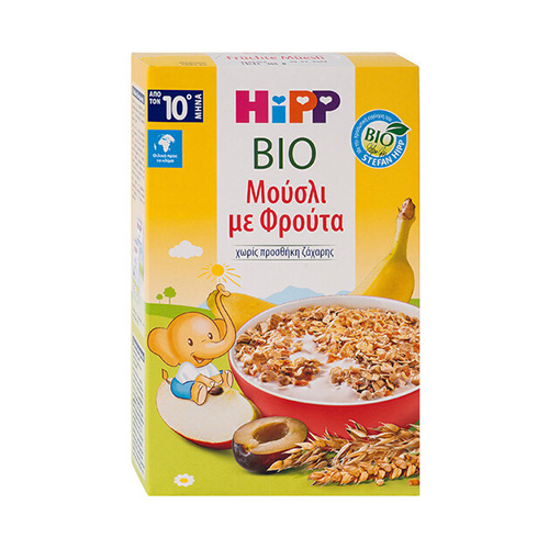 Hipp Παιδικό Muesli με Φρούτα απο τον 10ο μήνα 200g