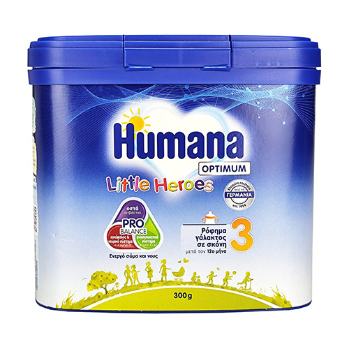 Humana 3 Optimum Little Heroes Ρόφημα Γάλακτος σε Σκόνη μετα τον 12ο μήνα 300g