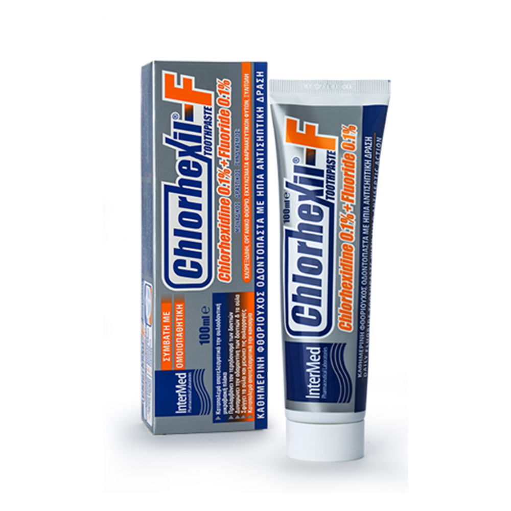 Intermed Chlorhexil-F Toothpaste Φθοριούχος Οδοντόπαστα με Χλωρεξιδίνη 100ml