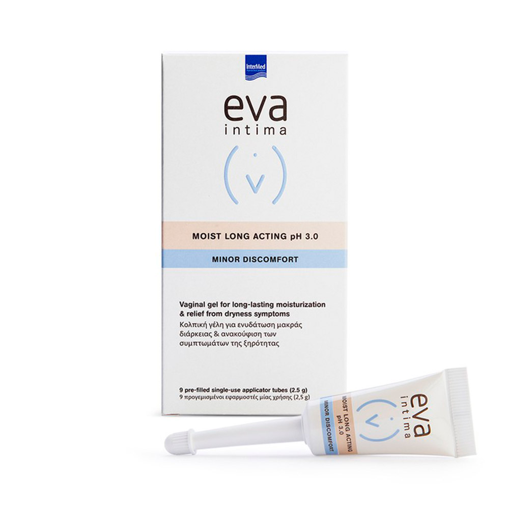 Intermed Eva Moist Long Acting Κολπική Υγραντική Κρέμα κατά της Ξηρότητας 9 σωληνάρια