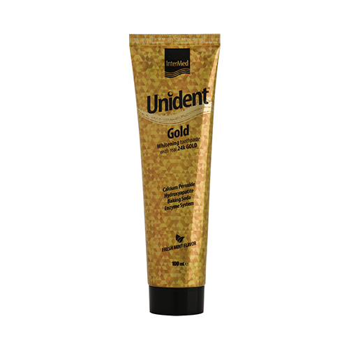 Intermed Unident Gold Toothpaste Λευκαντική Οδοντόκρεμα 100ml