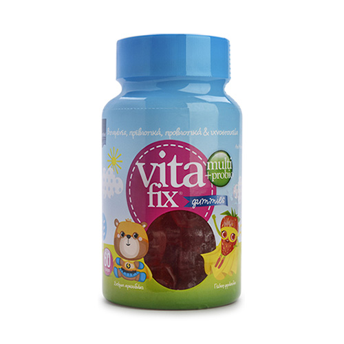 Intermed Vitafix Multi & Probio Gummies Παιδικές Πολυβιταμίνες σε Ζελεδάκια με Γεύση Φράουλα 60τμχ