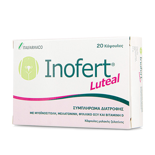 Italfarmaco Inofert Luteal με Μυοϊνοσιτόλη, Μελατονίνη, Φυλλικό Οξύ & Βιταμίνη D 20caps