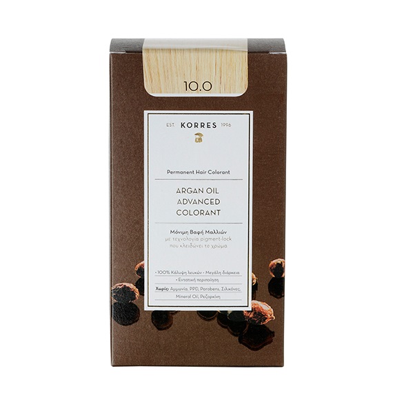 Korres Argan Oil Advanced Colorant 10.0 Ξανθό Πλατίνας Φυσικό