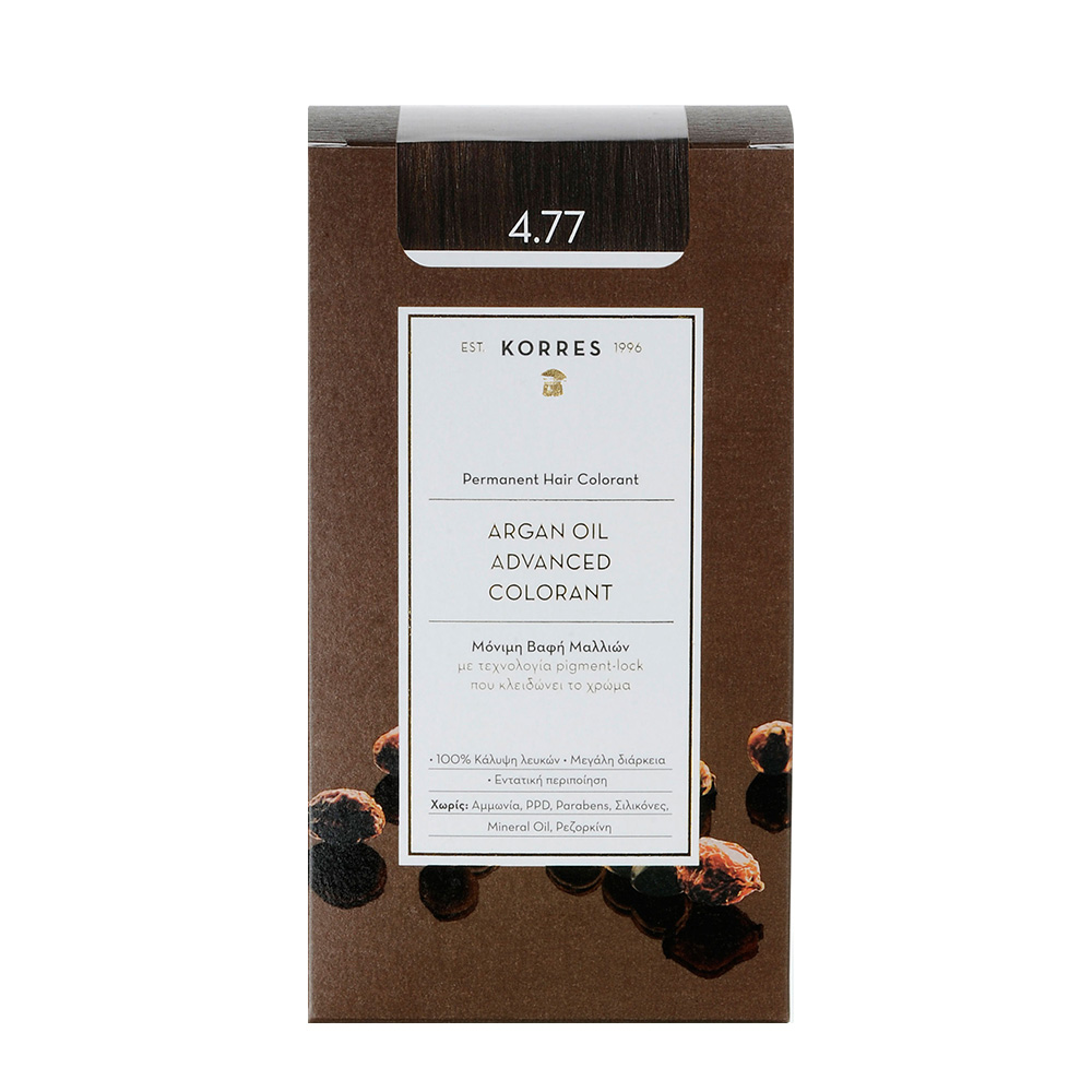 Korres Argan Oil Advanced Colorant 4.77 Σκούρο Σοκολατί