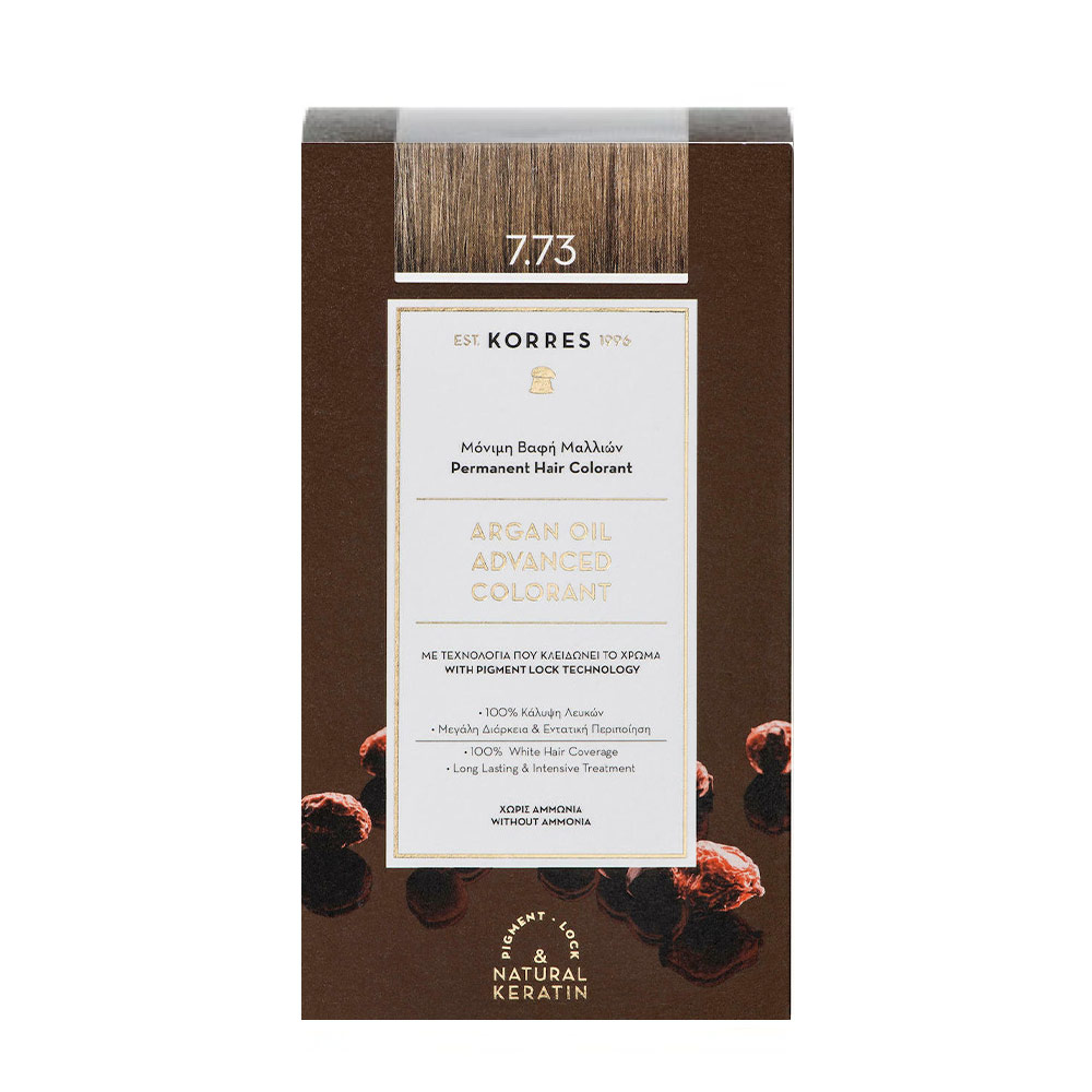 Korres Argan Oil Advanced Colorant 7.73 Χρυσή Μόκα