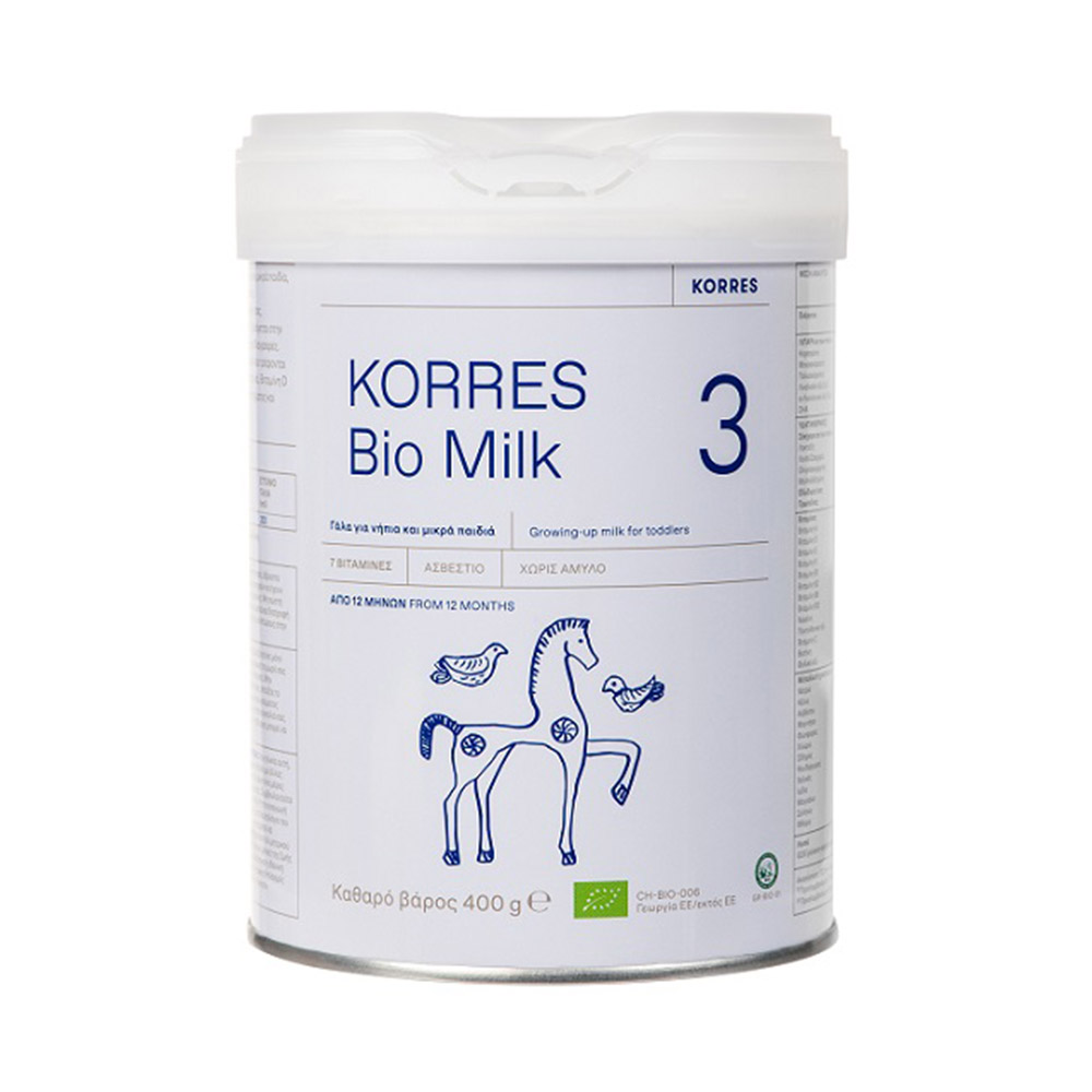 Korres Bio Milk 3 Βιολογικό Αγελαδινό Γάλα για Νήπια και Μεγάλα Παιδιά (12m+) 400g