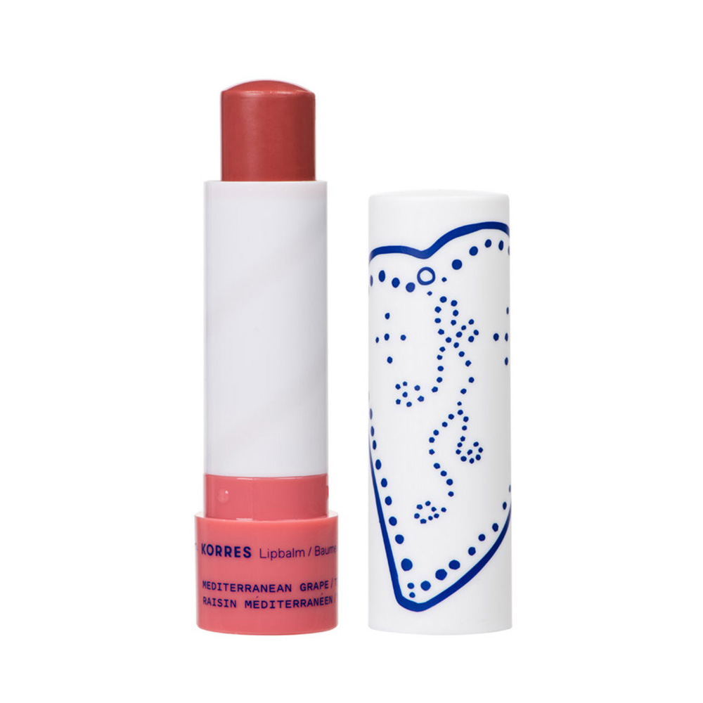 Korres Lip Balm Mediterranean Grape Tinted Σταφύλι για Φυσικό Χρώμα 4.5g