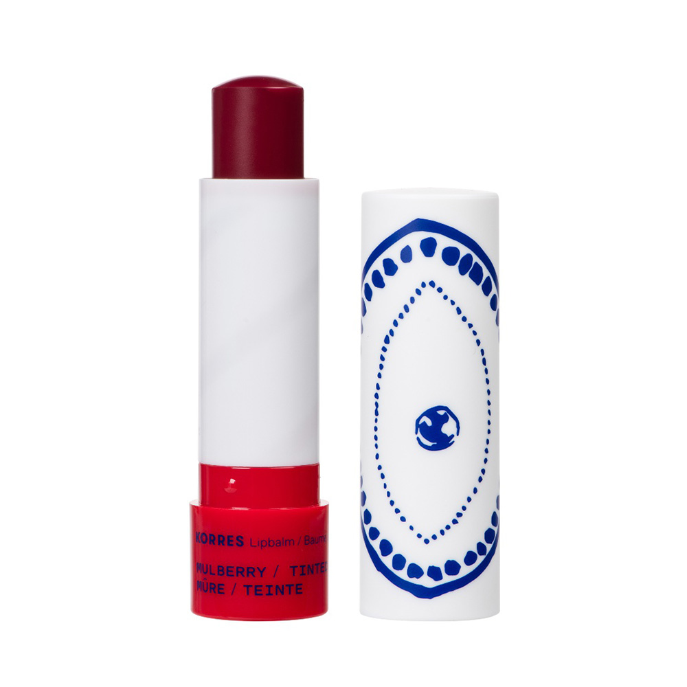 Korres Lip Balm Mulberry Tinded Κόκκινα Μούρα για Φυσικό Χρώμα 4.5g