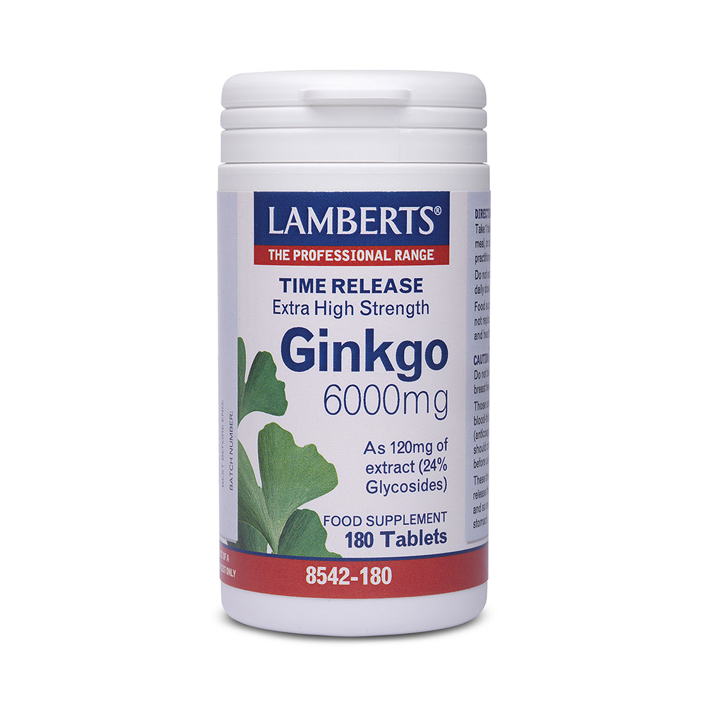 Lamberts Ginkgo Biloba Extract 6000mg 180 tabs