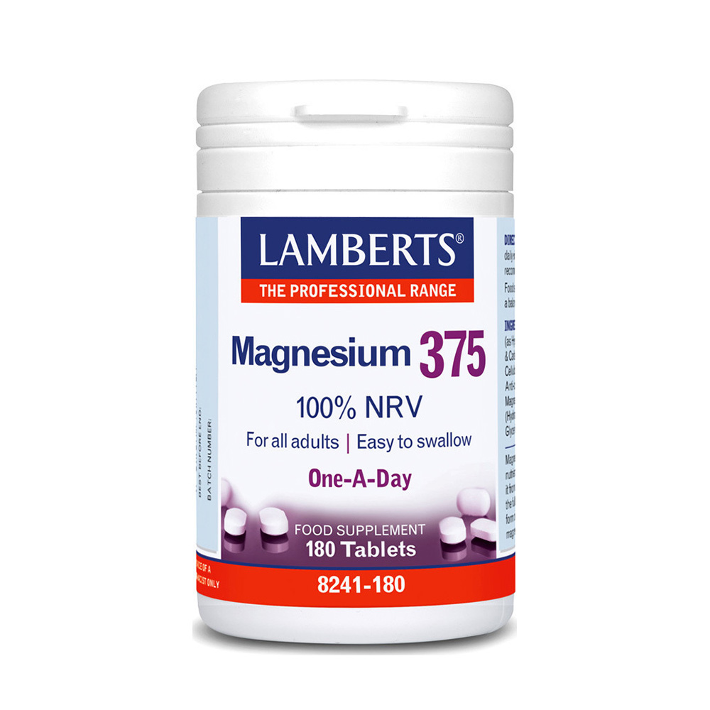 Lamberts Magnesium 375 100% NRV 180tabs