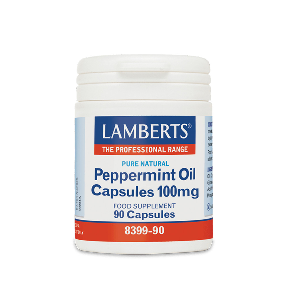 Lamberts Peppermint Oil Έλαιο Μέντας – για το Ευερέθιστο Έντερο 100mg 90 κάψουλες