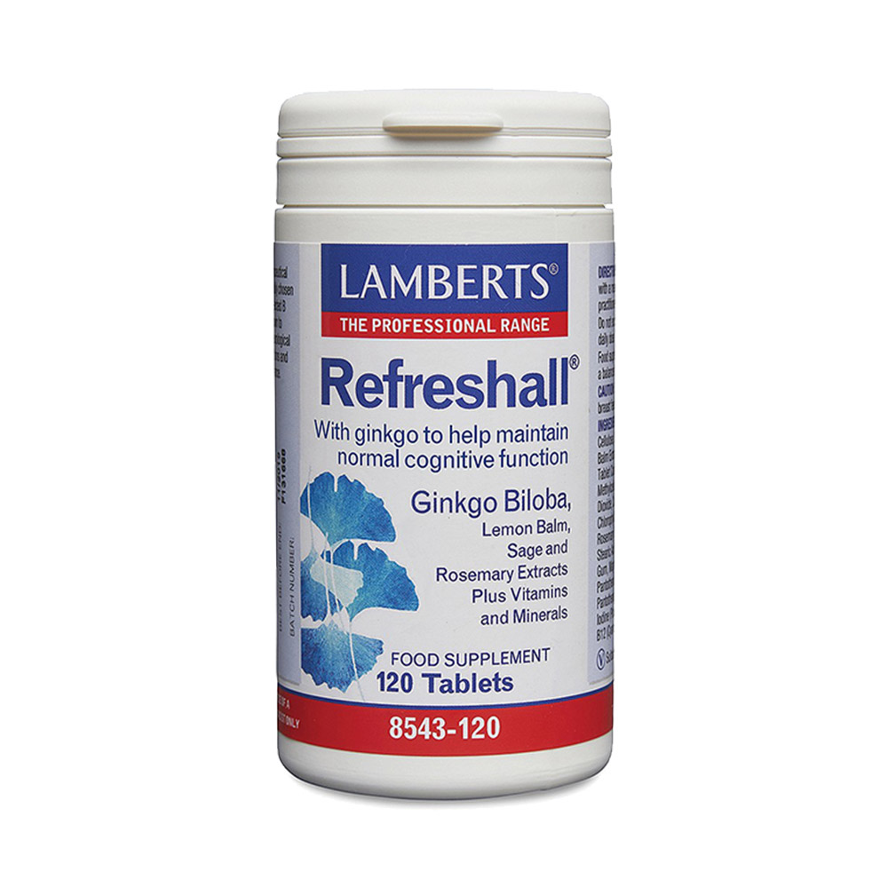 Lamberts Refreshall Συμπλήρωμα με Ginkgo Biloba για την Ενίσχυση της Μνήμης 120tabs