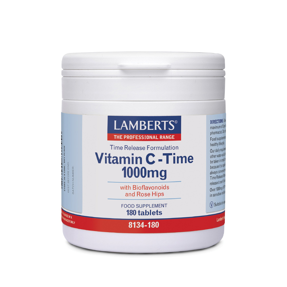 Lamberts Vitamin C Time Release Ελεγχόμενης Αποδέσμευσης 1000mg 180 ταμπλέτες
