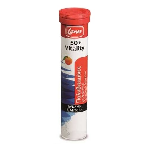 Lanes Πολυβιταμίνες 50+ Vitality με Πρεβιοτικά γεύση Μανταρίνι 20αναβρ. δισκία