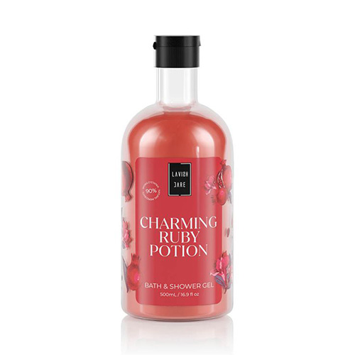 Lavish Care Bath & Shower Gel Charming Ruby Potion Αφρόλουτρο με Άρωμα Ρόδι 500ml