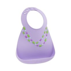 Make my Day Αδιάβροχη Σαλιάρα Σιλικόνης με Κουμπί “Jewels” με Τσέπη για 6m+