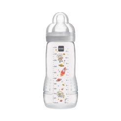 Mam Easy Active Baby Bottle Πλαστικό Μπιμπερό με Θηλή Σιλικόνης 4m+ 330ml (361S) – Γκρι