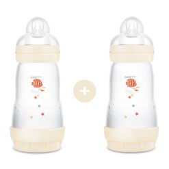 Mam Easy Start Anti-Colic Πλαστικό Μπιμπερό 2m+ 2x260ml (355SUc) – Κρεμ